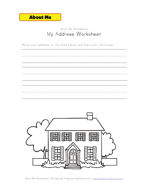 786 New learning address worksheet 587 View and Print Your My Address Worksheet 