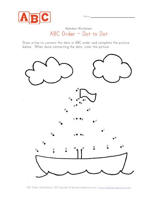 abc connect the dots coloring pages - photo #34