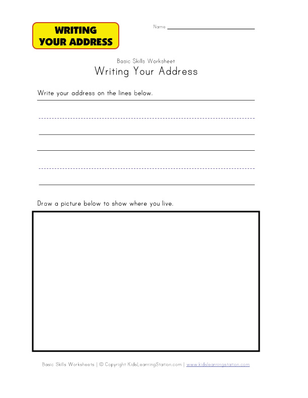 915 New learning address worksheet 250 basic writing worksheets image search results 