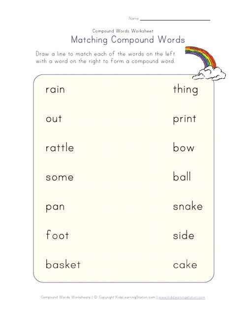compound words matching 1